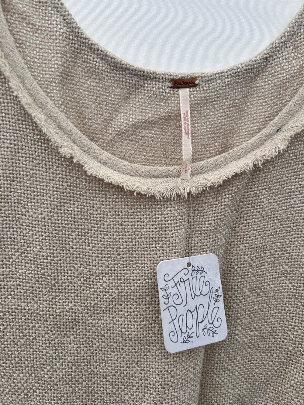 Free People Lightweight Sleeveless Midi Dress in Beige - Picture 2 of 4